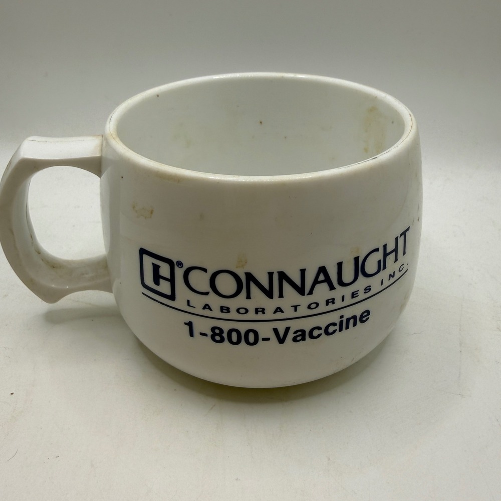 Vintage Connaught Laboratories ProHIBiT Vaccine Pharmaceutical Promo Plastic Mug